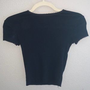 Top Shop Black cropped tee